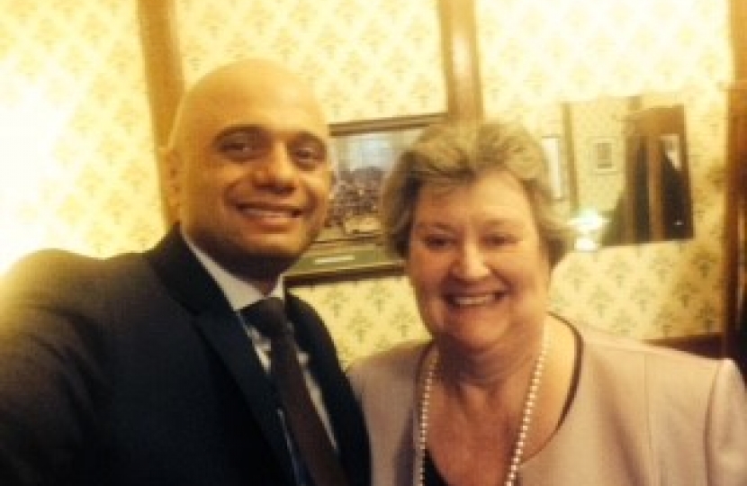 Heather Wheeler MP with SOS Sajid Javid