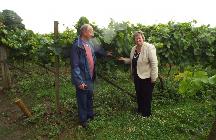 Heather with Vinyard owner John Goodall