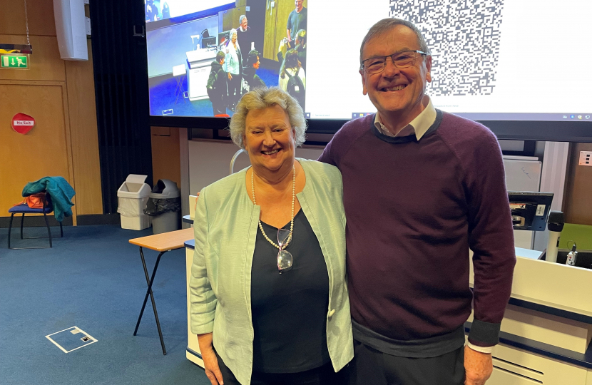 Heather Wheeler MP and John Hess, Hon. Professor, School of Politics, University of Nottingham