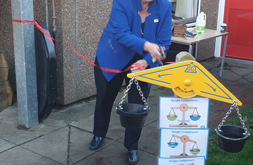 Heather Opening the Early Years Play Area