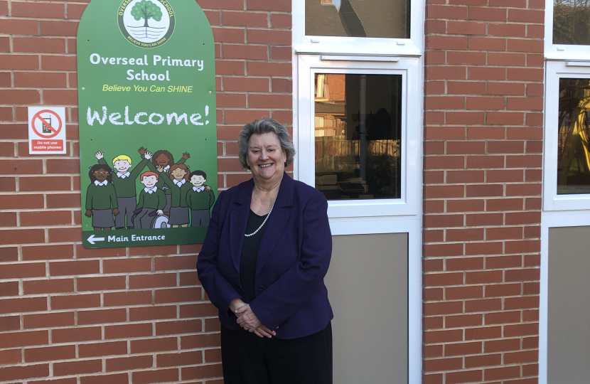 Heather Wheeler outside Overseal Primary