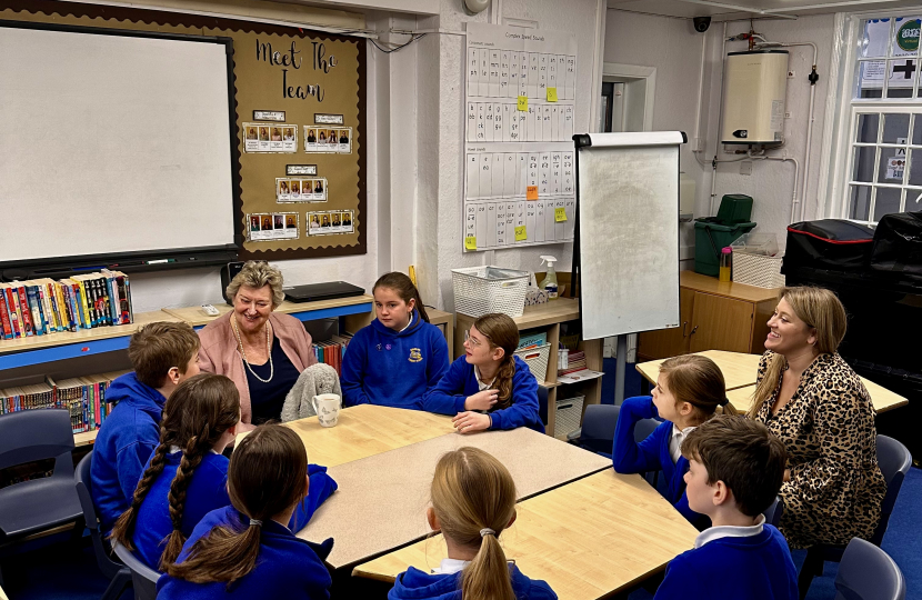 Heather meeting the School Council 