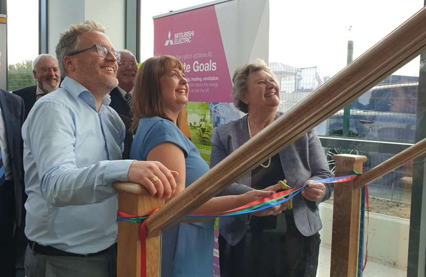 Heather Wheeler MP, Gill & Karl Richardson, Cllr Richards, David Richards and Frank McArdle from SDDC