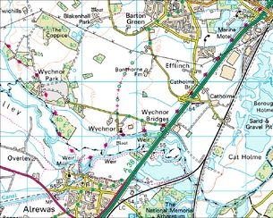 Section undergoing essential maintenance work on the A38