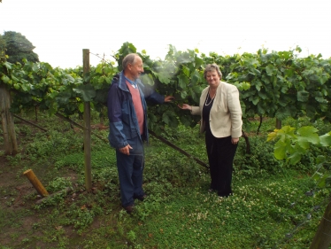 Heather with Vinyard owner John Goodall