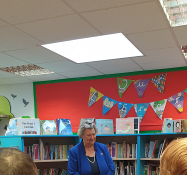 Heather addressing the School Parliament