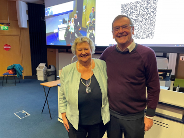 Heather Wheeler MP and John Hess, Hon. Professor, School of Politics, University of Nottingham