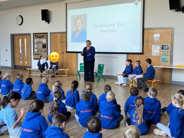 Heather Wheeler addressing an assembly