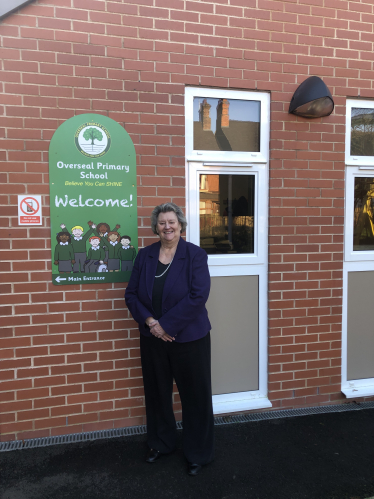 Heather Wheeler outside Overseal Primary